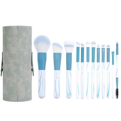 12pcs Makeup Brush Set Soft Hair Concealer Brush Quick-drying Foundation Brush Beauty Tools Kit for Women, Holder Package for Travel Makeup and Women Gifts (12 brushes + brush buckets)