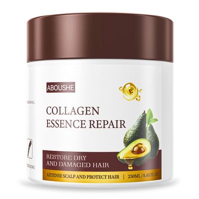 ABOUSHE Collagen Hair Mask - Deep Conditioning, Hydrates, Repairs, Nourishes, Argan Oil Keratin Hair Treatment Conditioner, Salon Quality Hair Care for Dry Damaged Hair All Types 8.45 oz 250ml
