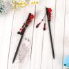 2 Pack Chinese Wooden Hair Sticks Chinese Hair Pins Hair Chopsticks for Women Retro Wooden Hairpins Japanese Classic Hair Chopsticks Handmade Flower Hair Accessories for Women Long Hair view 4