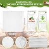 Timgle 50 Pcs Moist Towelettes Individually Wrapped Scented Disposable Face Towels Essential Oil Infused Moist Terry Cotton Towel for Use Hot or Cold Travel Body Spa (Aloe Vera, Coconut) view 2