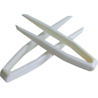 60 Pcs Mini Plastic Tweezers Contact Lens Clip Beauty Makeup Tool Hair Removal Tweezers for Double Eyelid Stickers, White