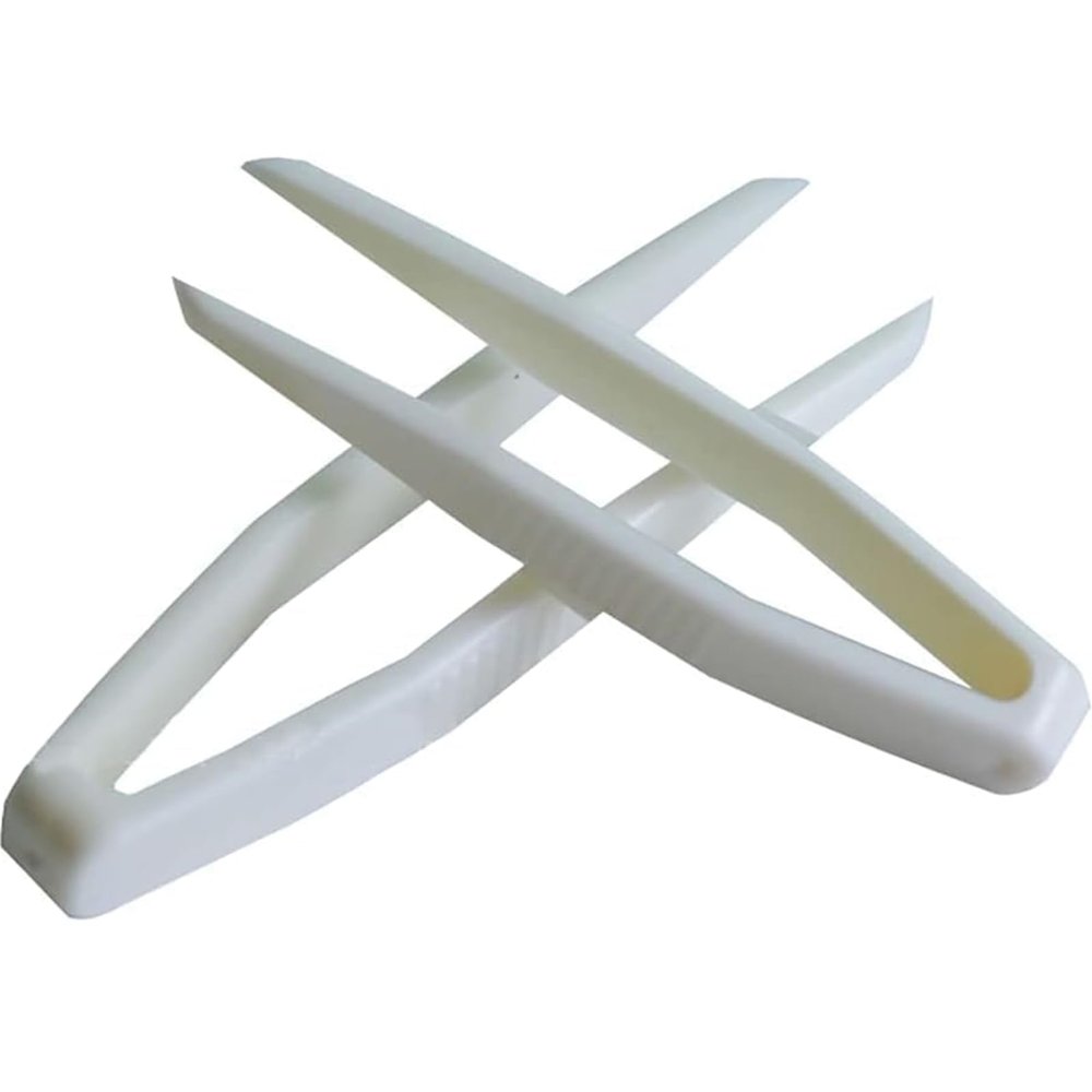 60 Pcs Mini Plastic Tweezers Contact Lens Clip Beauty Makeup Tool Hair Removal Tweezers for Double Eyelid Stickers, White