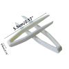 60 Pcs Mini Plastic Tweezers Contact Lens Clip Beauty Makeup Tool Hair Removal Tweezers for Double Eyelid Stickers, White view 2