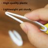 60 Pcs Mini Plastic Tweezers Contact Lens Clip Beauty Makeup Tool Hair Removal Tweezers for Double Eyelid Stickers, White view 3