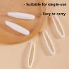 60 Pcs Mini Plastic Tweezers Contact Lens Clip Beauty Makeup Tool Hair Removal Tweezers for Double Eyelid Stickers, White view 4