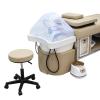 DERMALOGIC Metro Head Spa Bed, U-Shape Water Massage Shampoo Backwash Unit with Cover Pillow, Spa Resort Hair Salon Equipment, Khaki view 4