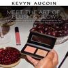 Kevyn Aucoin The Art of Blush & Glow, PEACH: Sculpt & define makeup compact DUO palette with warm, coral-toned matte blush (Dahlia) plus a glow of the highlighter (Golden Haze). Universally flattering view 3