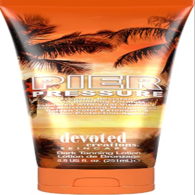 Devoted Creations Pier Pressure | Transfer Resistant Vivid Bronzing Ultra-Moisturizing Dark Tanning Lotion