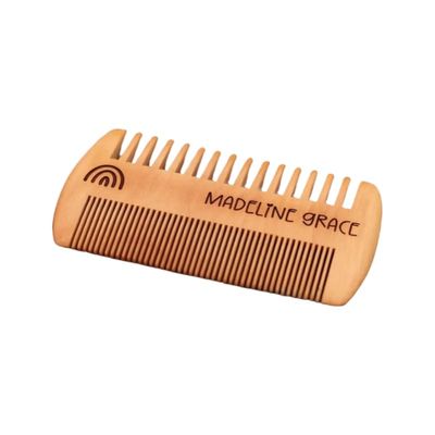 Personalized Engraved Name Beard Comb, Customized Carved Text/Icon Peach Wood Comb, Personalized Gifts for Men's Hair, Beard