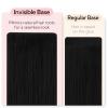 HOTBANANA Invisi Edge Tape in Hair Extensions Human Hair, 16inch 50g 10pcs Invisible & 10pcs Classic Jet Black Seamless Tape in Hair Extensions Straight Injected view 2