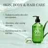 Aloderma 99% Organic Pure Aloe Vera Gel Made within 12 Hours of Harvest, 17.6oz Value Pump, Lightweight Non-Sticky Aloe Vera Gel for Sunburn Relief, Natural, Soothing Aloe Vera for Face & Hair view 3