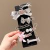 14PCS Silver Hair Pins of Leather Bow Hair Clip Side Clamp With Sparkling Pearls Diamonds Given as Gifts for Girls Women view 4