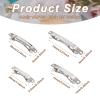 100Pcs Iron Blank French Barrette Hair Clip & 3Pcs Black Bow Hair Clips view 3