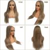 Belaved 13x6 Straight Lace Front Wigs Human Hair for Women, 24 Inch Highlights Ombre Light Brown to Brown with Ash Blonde HD Lace Frontal Wig Human Hair Glueless Pre Plucked Bleached Knots view 4