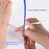 8 PCS Foot Scraper for Dead Skin Callus Removal, Stainless Steel Pedicure Knife Scrubber Remover Tool Callus Foot Skin Heel Scraper Pedicure Tools for Men Women Feet, Silver view 4