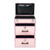ACNAO Makeup Rolling Train Case, Pink Makeup Train Case, Trolley Rolling Makeup Train Case with 4 Wheels and Locks, Professional Cosmetic Make up Organizer Case for Hairdressers, Makeup Artists view 1