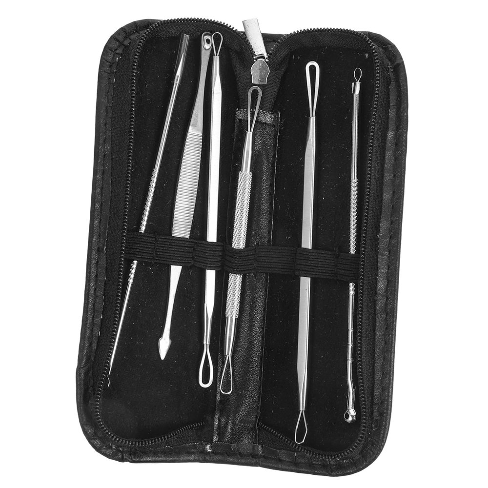 SOESFOUFU 1 Set of Portable Blackhead Tools Cell Clip Stainless Steel Needle Reusable Wear Resistant for