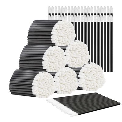 COCIDE 700Pcs Disposable Lip Brush Lip Applicators Makeup Applicators Lipstick Brush Makeup Brushes & Tools Lip Wands Makeup Artist Kit Essentials Beauty Tools (Black, 700Pcs)