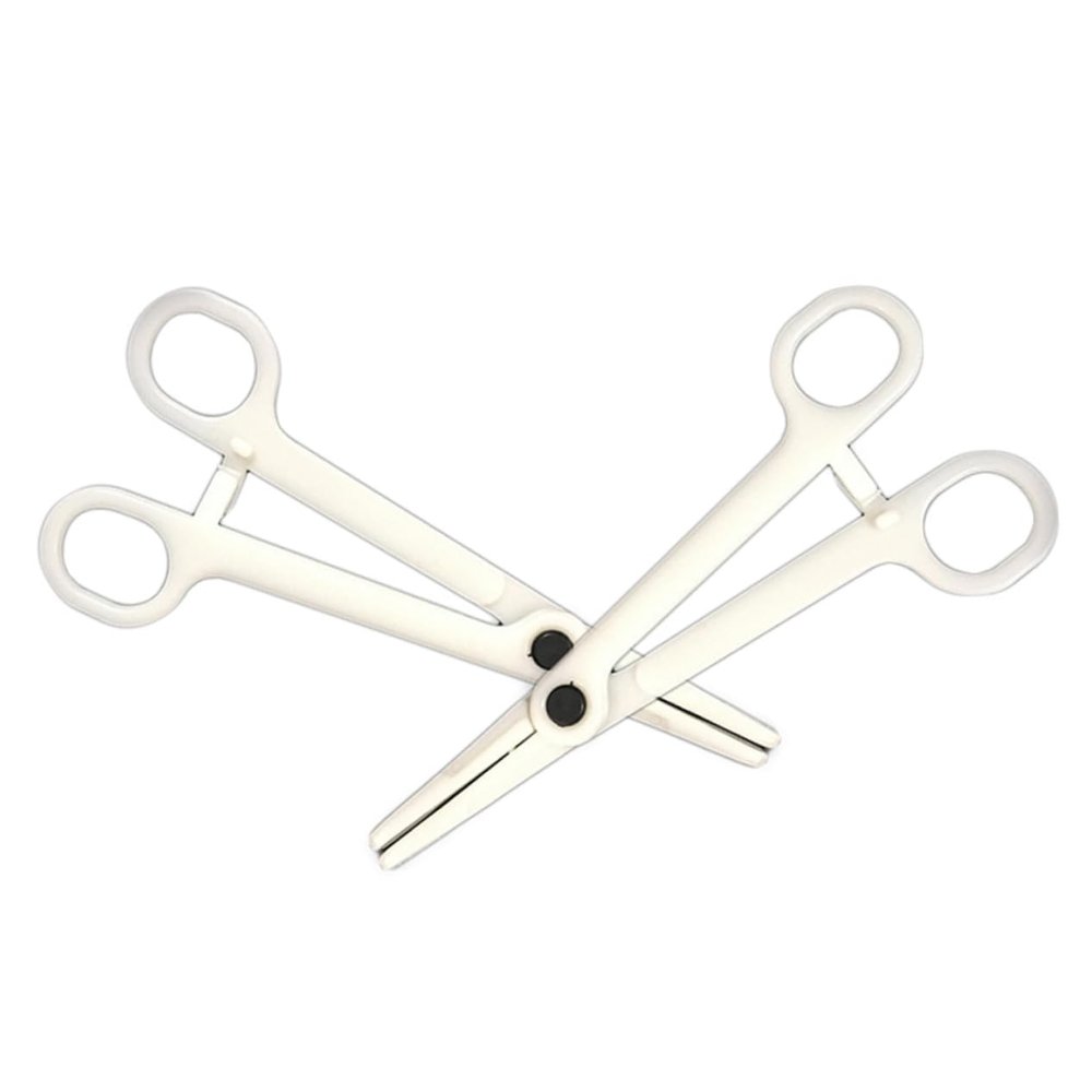 Healeved 25pcs Disposable Piercing Pliers Clamp Diagonal Pliers for Body Piercing Strong Clamp Forceps Plastic Easy Use