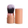 Kabuki Brush for All Face Makeup & Foundation for Liquid, Cream and Powder, Cruelty-Free & Vegan (Bean paste pink) view 1