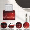 UOYO Hanging Travel Toiletry Bag with 11 Compartments, Christmas Snowflakes Red Background Water-resistant Makeup Cosmetic Bag Travel Organizer for Accessories, Shampoo, Full-size Container, Toiletrie view 2