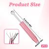 2 PCS Piercing Ball Grabber Tool Diamond 4 Claw Tweezers Piercing Assistant Pen Stainless Steel Jeweler Pick Up Tool Gem Picker Tool Chip Pick for Small Parts Pickup (Silver&Pink) view 2