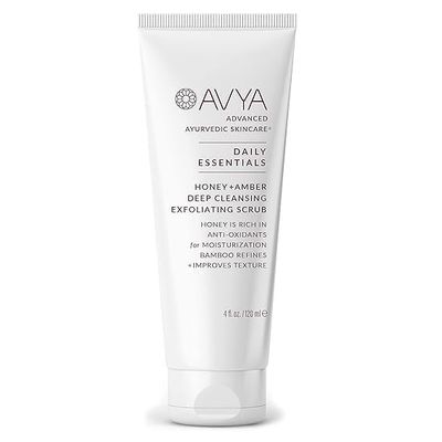 H Honey + Amber Exfoliating Scrub (4 fl oz) - Deep Cleansing with Honey's Antioxidant Power and Bamboo for Refined Texture and Intense Moisturization