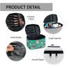 Jolamirel Cartoon Hedgehog Print Large Makeup Bag Toiletry Bag for Women, Forest Animals Printed Cosmetic Travel Toiletry Storage Pouch Case for Accessories, Turquoise view 4
