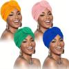10Pcs/ Pack Color Random Mixed Hair National Headband Women's Hair Ties Solid Color Elastic Elastic Fried Dough Twists Knot Indian Baotou Headband view 2