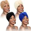 10Pcs/ Pack Color Random Mixed Hair National Headband Women's Hair Ties Solid Color Elastic Elastic Fried Dough Twists Knot Indian Baotou Headband view 3