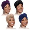 10Pcs/ Pack Color Random Mixed Hair National Headband Women's Hair Ties Solid Color Elastic Elastic Fried Dough Twists Knot Indian Baotou Headband view 4