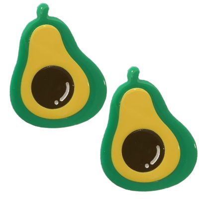 Avocado Hair Clips,Avocado Shape Hairpins, Avocado Hair Duckbill Clip,Fruit Hair Barrettes,Acetate Hair Clips for Girls,Small Hair Clips for Women,Pack of 2 (Avocado)