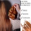 100% Pure Mulberry Silk Scrunchies  Handmade in USA  19 Momme 6A Grade Silk Hair Tie for Women & Girls  Gentle Elastic Ponytail Holder  No-Crease, Prevents Breakage & Frizz  Jumbo (Copper) view 4