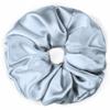 100% Pure Mulberry Silk Scrunchies  Handmade in USA  19 Momme 6A Grade Silk Hair Tie for Women & Girls  Gentle Elastic Ponytail Holder  No-Crease, Prevents Breakage & Frizz  Jumbo (Coronet Blue) view 1