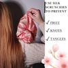 100% Pure Mulberry Silk Scrunchies  Handmade in USA  19 Momme 6A Grade Silk Hair Tie for Women & Girls  Gentle Elastic Ponytail Holder  No-Crease, Prevents Breakage & Frizz  Jumbo (Punch) view 4