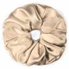 100% Pure Mulberry Silk Scrunchies  Handmade in USA  19 Momme 6A Grade Silk Hair Tie for Women & Girls  Gentle Elastic Ponytail Holder  No-Crease, Prevents Breakage & Frizz  Jumbo (Beige) view 1