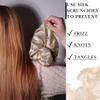100% Pure Mulberry Silk Scrunchies  Handmade in USA  19 Momme 6A Grade Silk Hair Tie for Women & Girls  Gentle Elastic Ponytail Holder  No-Crease, Prevents Breakage & Frizz  Jumbo (Beige) view 4