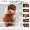 100% Pure Mulberry Silk Scrunchies  Handmade in USA  19 Momme 6A Grade Silk Hair Tie for Women & Girls  Gentle Elastic Ponytail Holder  No-Crease, Prevents Breakage & Frizz  Skinny (peach) view 2