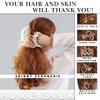 100% Pure Mulberry Silk Scrunchies  Handmade in USA  19 Momme 6A Grade Silk Hair Tie for Women & Girls  Gentle Elastic Ponytail Holder  No-Crease, Prevents Breakage & Frizz  Skinny (Off White) view 2
