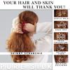 100% Pure Mulberry Silk Scrunchies  Handmade in USA  19 Momme 6A Grade Silk Hair Tie for Women & Girls  Gentle Elastic Ponytail Holder  No-Crease, Prevents Breakage & Frizz  Skinny (red) view 2