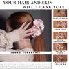 100% Pure Mulberry Silk Scrunchies  Handmade in USA  19 Momme 6A Grade Silk Hair Tie for Women & Girls  Gentle Elastic Ponytail Holder  No-Crease, Prevents Breakage & Frizz  Jumbo (Baby Pink) view 2