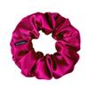 100% Pure Mulberry Silk Scrunchies  Handmade in USA  19 Momme 6A Grade Silk Hair Tie for Women & Girls  Gentle Elastic Ponytail Holder  No-Crease, Prevents Breakage & Frizz  Skinny (Raspberry) view 1