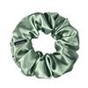 100% Pure Mulberry Silk Scrunchies  Handmade in USA  19 Momme 6A Grade Silk Hair Tie for Women & Girls  Gentle Elastic Ponytail Holder  No-Crease, Prevents Breakage & Frizz  Skinny (Seagrass) view 1