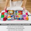 2 in 1 Newly Designed Headband & Hair Bow Organizer for Girls Display Bag - Large Capacity Girls Hair Accessories Organizer, Holds Hair Clips, and Hair tie with a Rotating Hook, Travel-Friendly. view 4