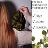 100% Pure Mulberry Silk Scrunchies  Handmade in USA  19 Momme 6A Grade Silk Hair Tie for Women & Girls  Gentle Elastic Ponytail Holder  No-Crease, Prevents Breakage & Frizz  Jumbo (Avocado) view 4