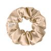 100% Pure Mulberry Silk Scrunchies  Handmade in USA  19 Momme 6A Grade Silk Hair Tie for Women & Girls  Gentle Elastic Ponytail Holder  No-Crease, Prevents Breakage & Frizz  Skinny (Beige) view 1