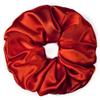 100% Pure Mulberry Silk Scrunchies  Handmade in USA  19 Momme 6A Grade Silk Hair Tie for Women & Girls  Gentle Elastic Ponytail Holder  No-Crease, Prevents Breakage & Frizz  Jumbo (Red) view 1