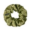100% Pure Mulberry Silk Scrunchies  Handmade in USA  19 Momme 6A Grade Silk Hair Tie for Women & Girls  Gentle Elastic Ponytail Holder  No-Crease, Prevents Breakage & Frizz  Skinny (Olive) view 1