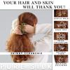 100% Pure Mulberry Silk Scrunchies  Handmade in USA  19 Momme 6A Grade Silk Hair Tie for Women & Girls  Gentle Elastic Ponytail Holder  No-Crease, Prevents Breakage & Frizz  Skinny (Olive) view 2