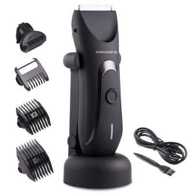 HIMALAYAN YAK Dual-Head Electric Body Hair Trimmer for Men & Women, Waterproof Groin & Bikini Shaver, Wet/Dry Groomer with Replaceable Ceramic Blades,USB Recharge Dock, Hygiene Razor for Full-Body Use